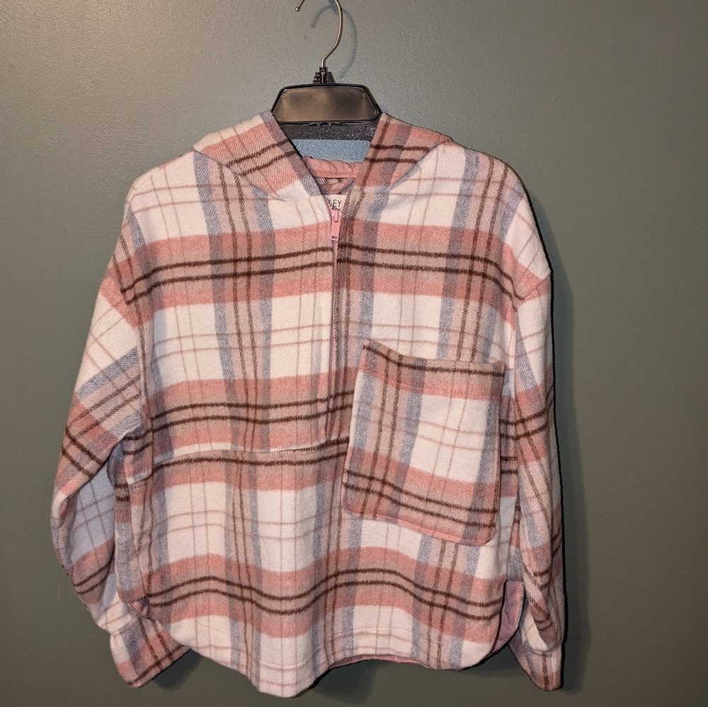 Ashley Outerwear 3/4 Zip Pullover Hoodie Jacket top Medium